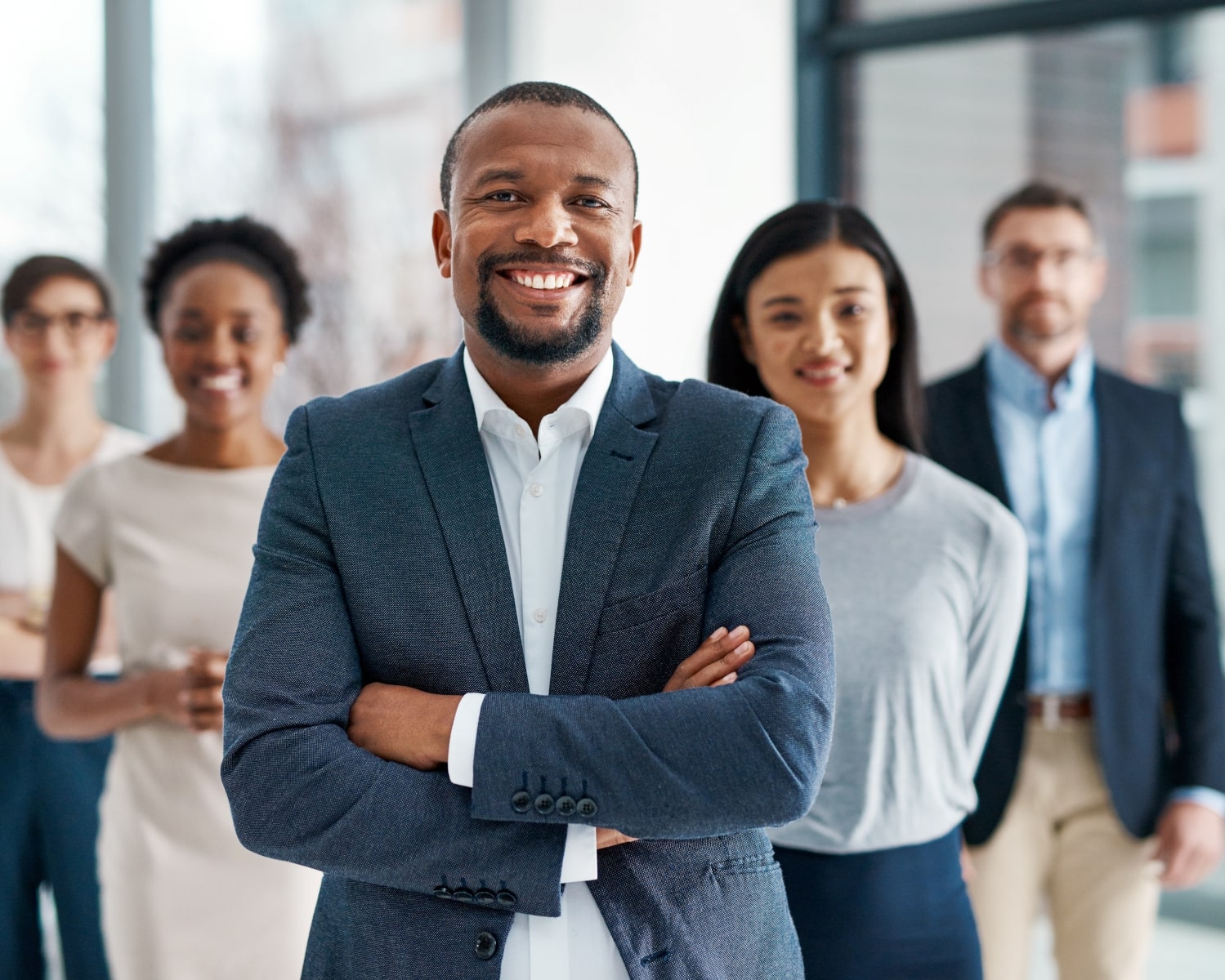 Small group of people in an office